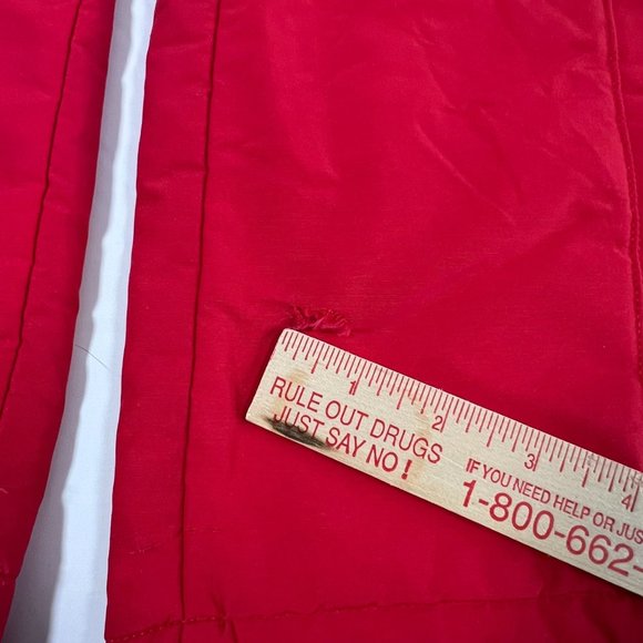 Vintage 80s‎ FERA Ski Bib Snow Suit Pants Stretch Red Apres Retro Mens ML 34R - Picture 9 of 16